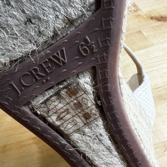 J.Crew Factory‎ Ankle-strap Espadrille Wedges Sandal Closed Toe Shoes Size 6.5 - Picture 10 of 11
